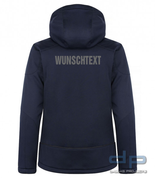 Herren Behörden Softshelljacke &quot;Grayland&quot; in Dark Navy mit Aufdruck nach Wunsch, Größe L