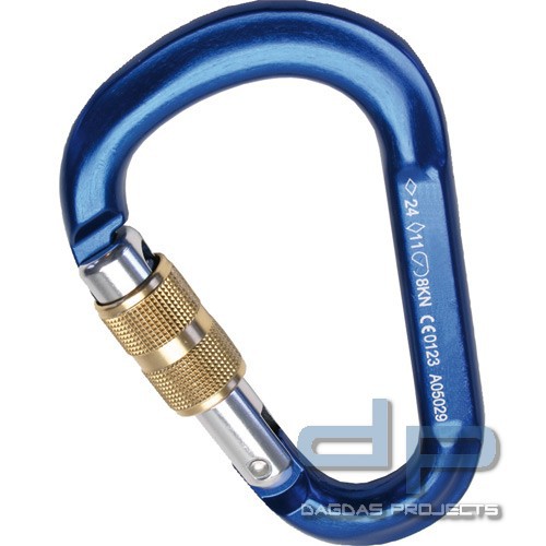 Alu-Karabiner HMS mit Schraubsicherung