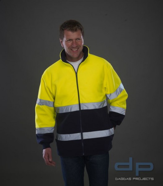 High Visibility 2 Bands 2-Tone Fleece Jacket