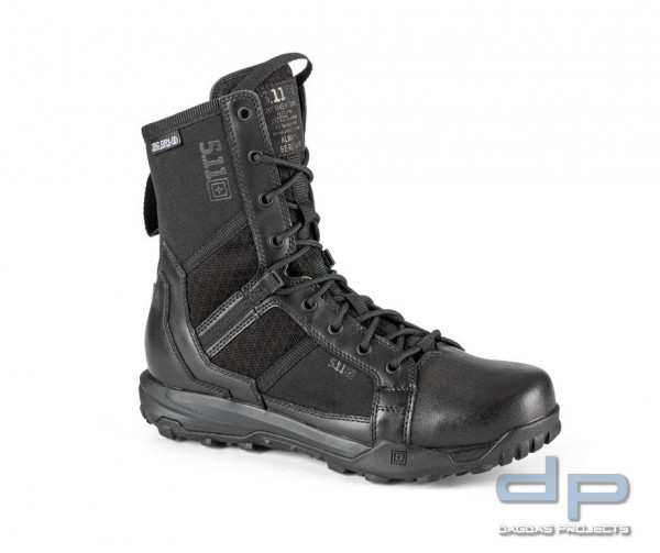 5.11® A/T™ 8&quot; WATERPROOF SIDE ZIP BOOT REGULAR in Schwarz, Größe: US 8/ EU 41